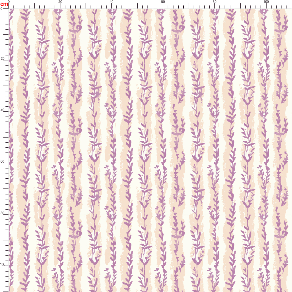 Lavender Leaf and Beige Striped Pattern – Custom Print Fabrics