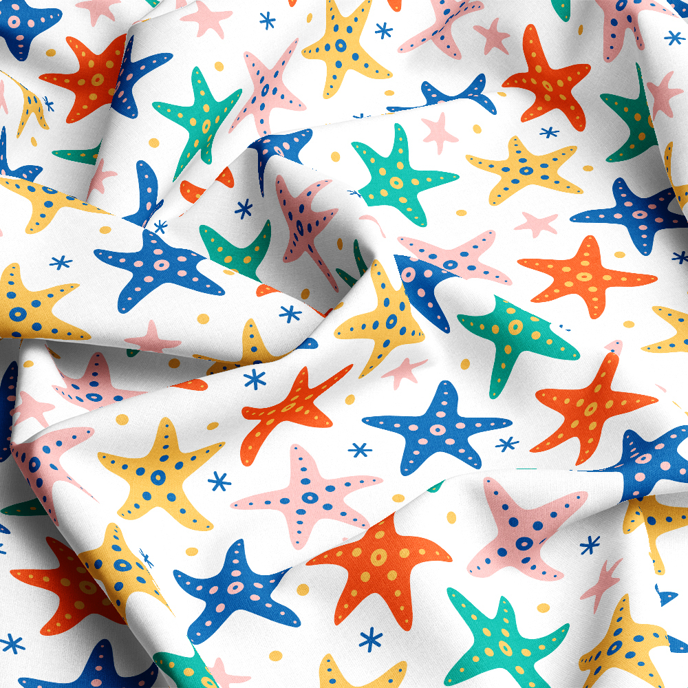 Sea Life Starfish in the Shape of Stars | Custom Print Fabrics