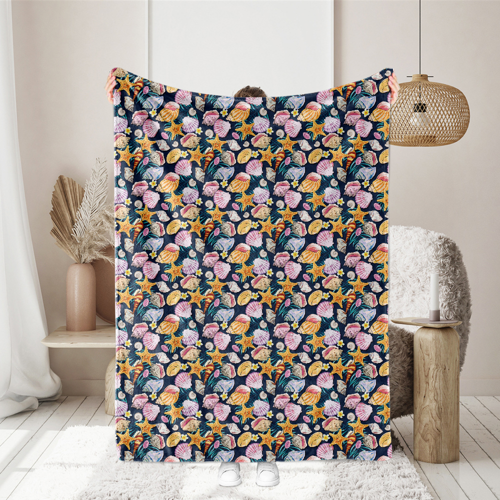 Seamless Sea Life Pattern | Marine Theme Shells | Custom Print Fabrics