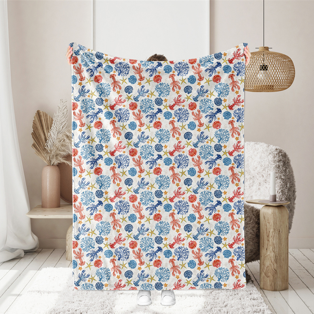 Seamless Sea Life Pattern | Custom Print Fabrics