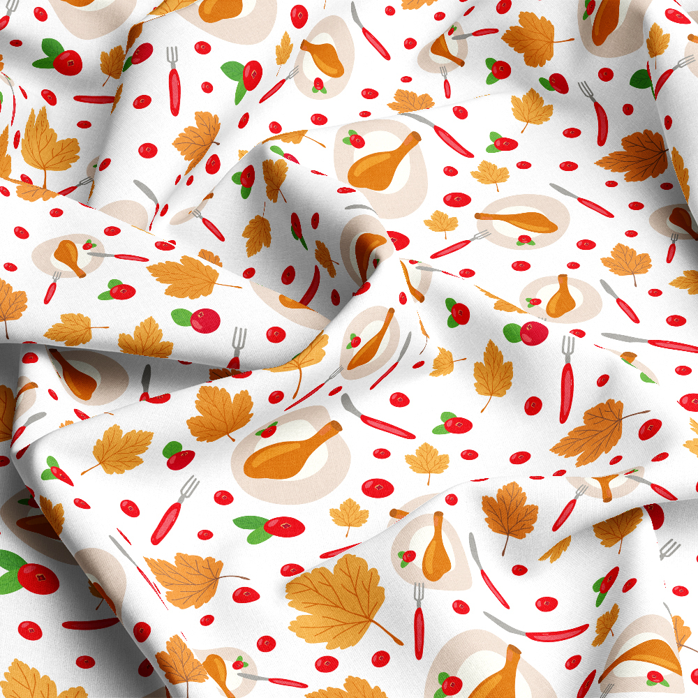 Autumn Harvest and Thanksgiving Bounty Pattern – Custom Print Fabrics