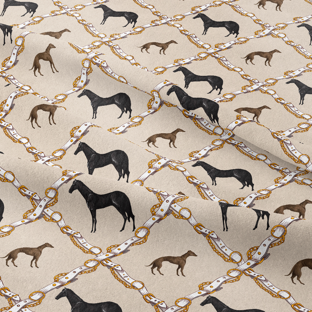 Horses and Belts Fabric - Custom Print Fabrics