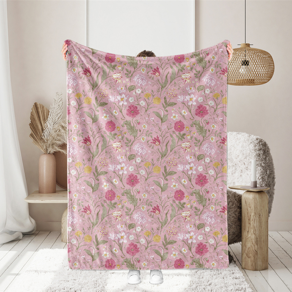 Blush Pink Shabby Chic Classic Floral – Custom Print Fabrics