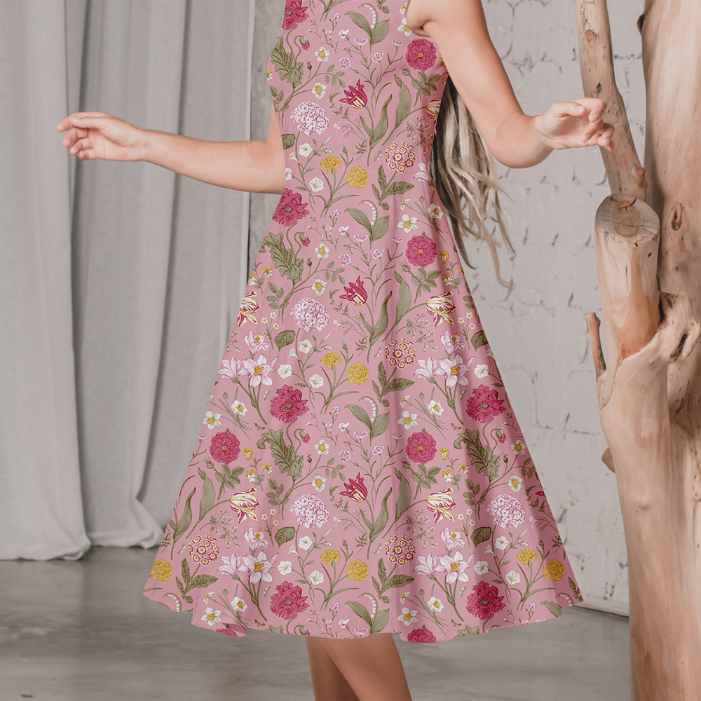 Blush Pink Shabby Chic Classic Floral – Custom Print Fabrics