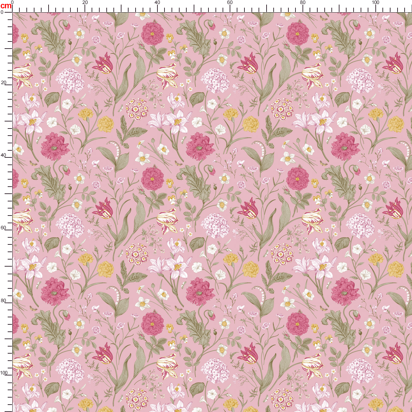 Blush Pink Shabby Chic Classic Floral – Custom Print Fabrics