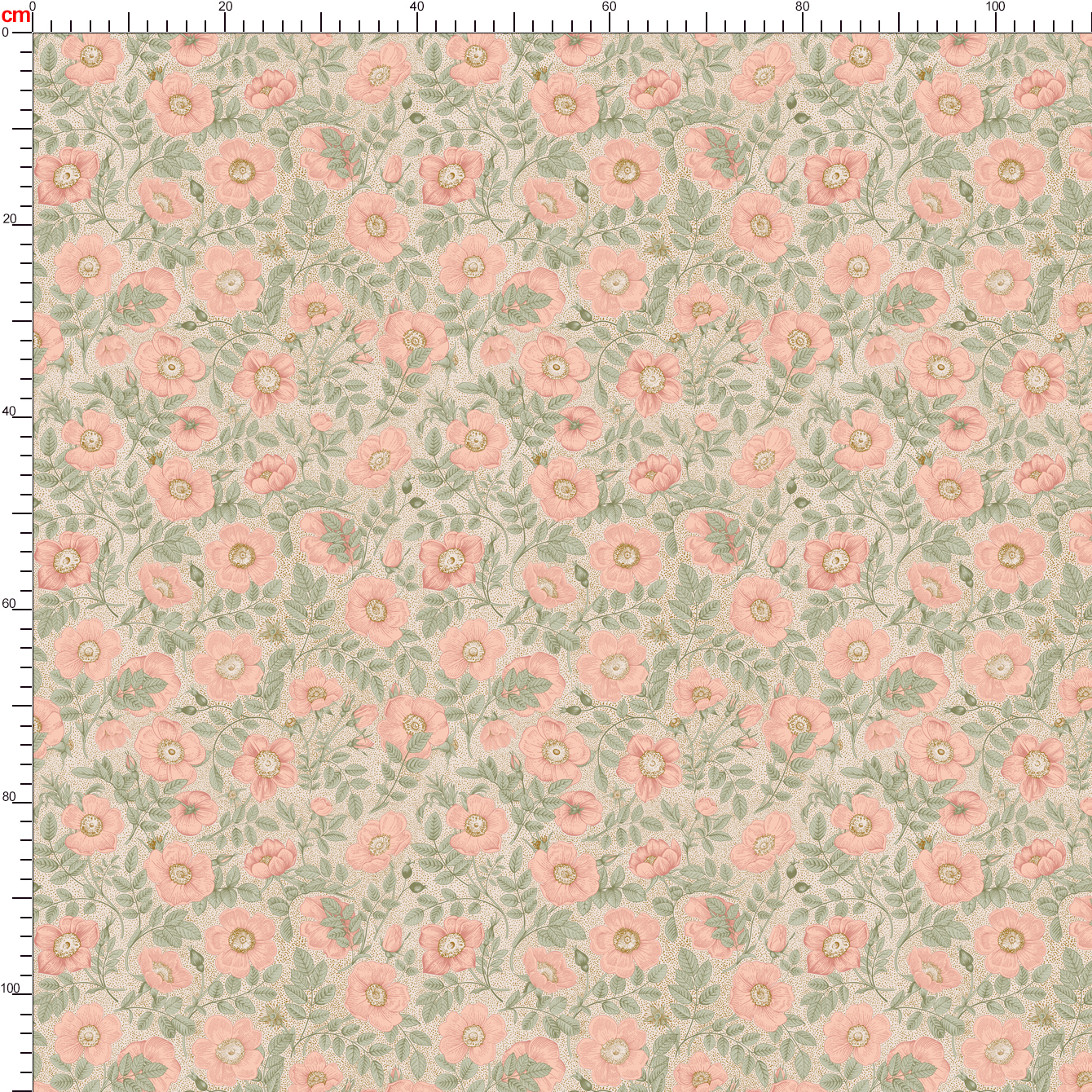 Vintage Pink Wild Rose Botanical Pattern – Custom Print Fabrics