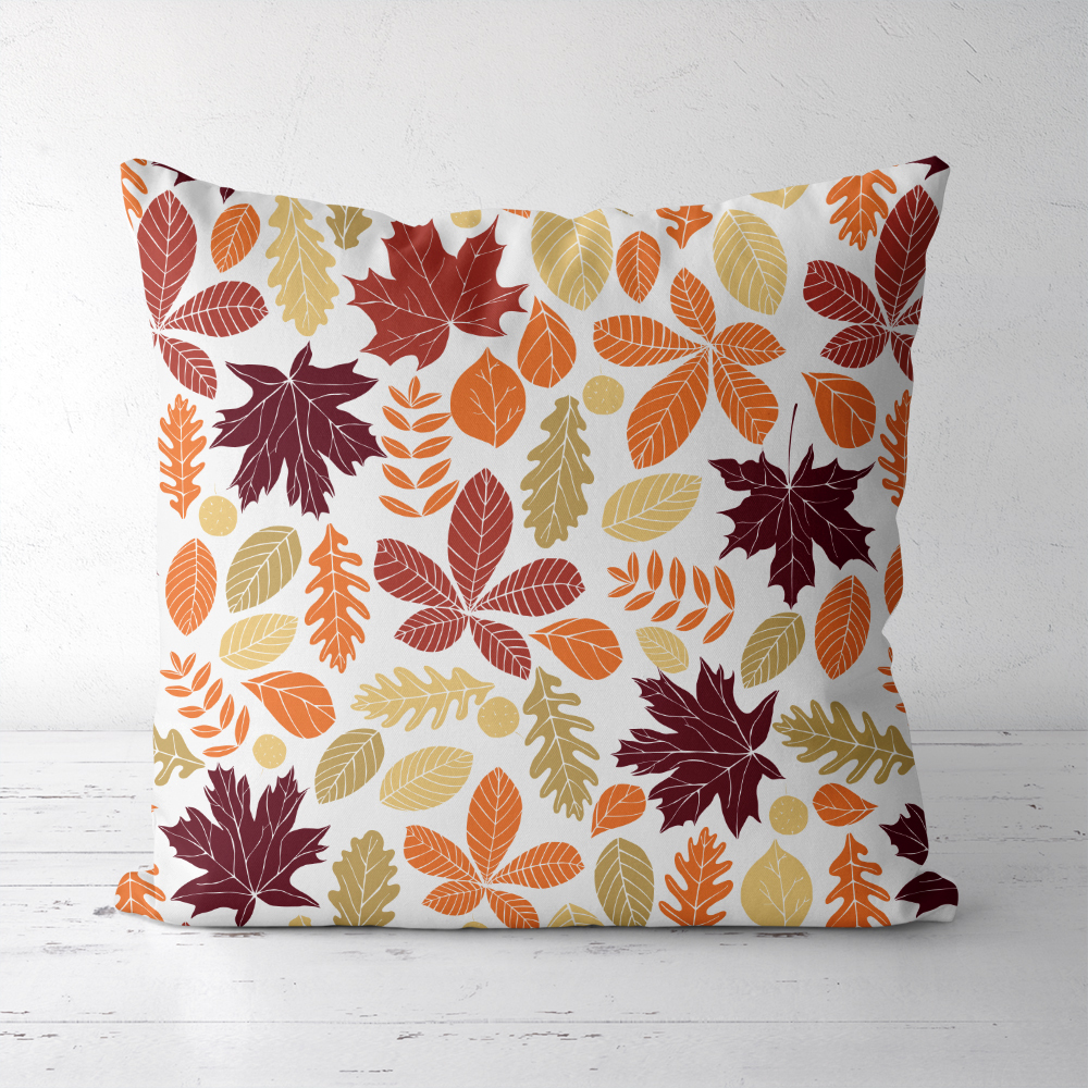 Throw Pillow – Autumn Leaves Botanical Print