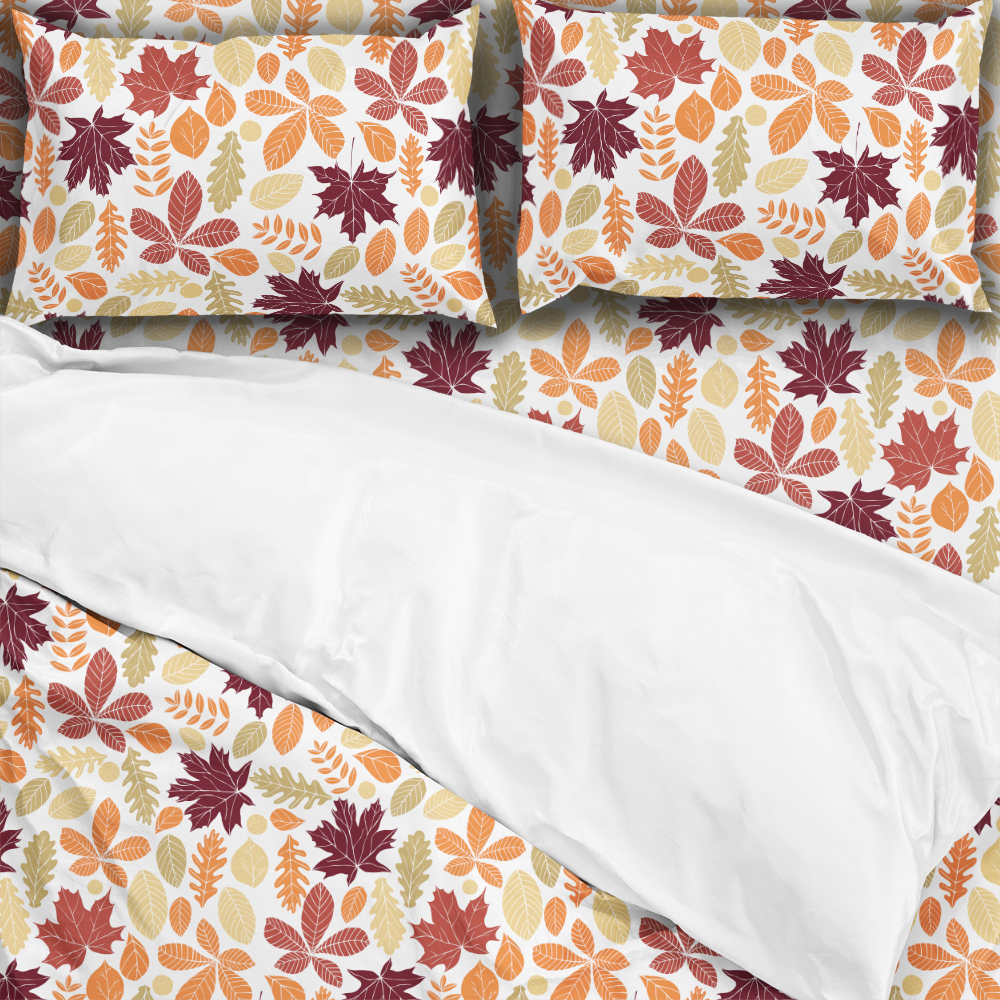 Bedding Set – Autumn Leaves Botanical Print