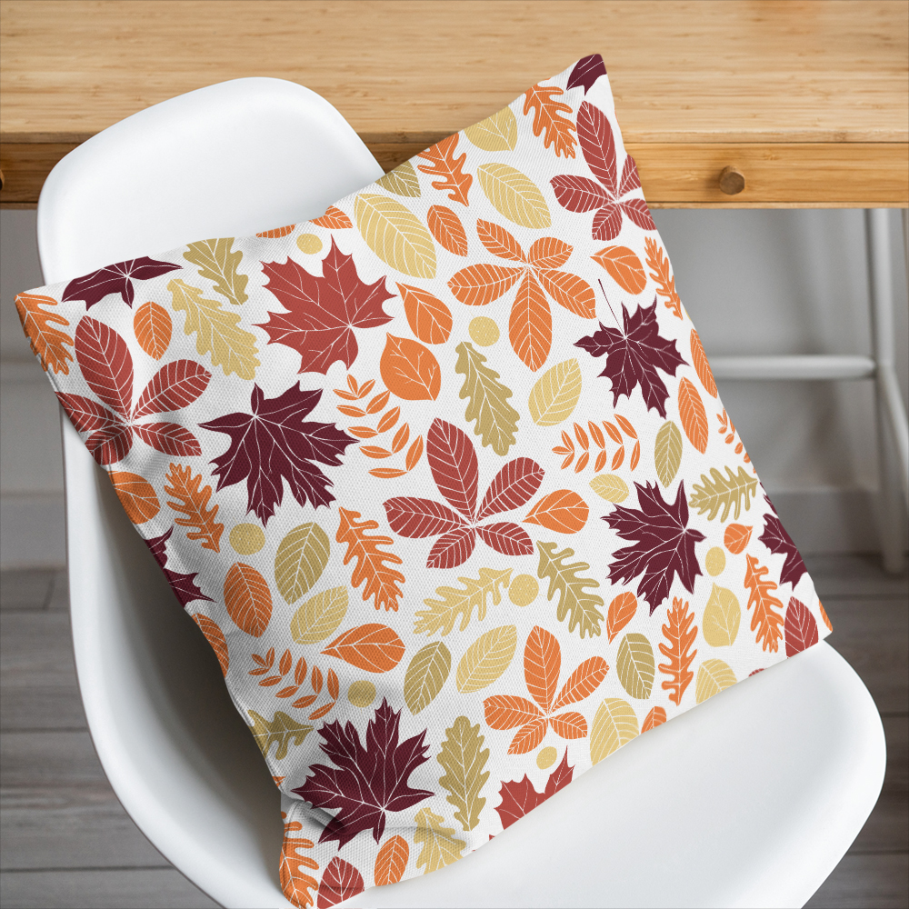 Throw Pillow – Autumn Leaves Botanical Print