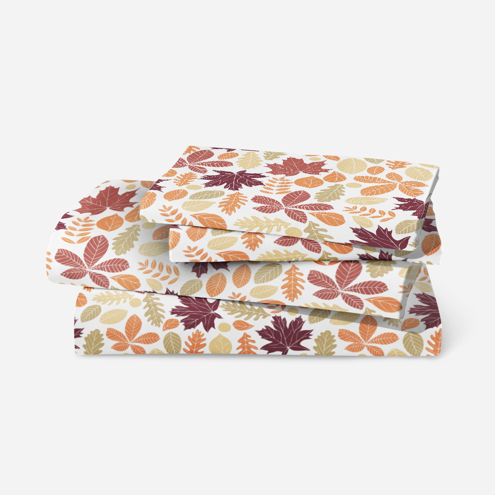 Bedding Set – Autumn Leaves Botanical Print