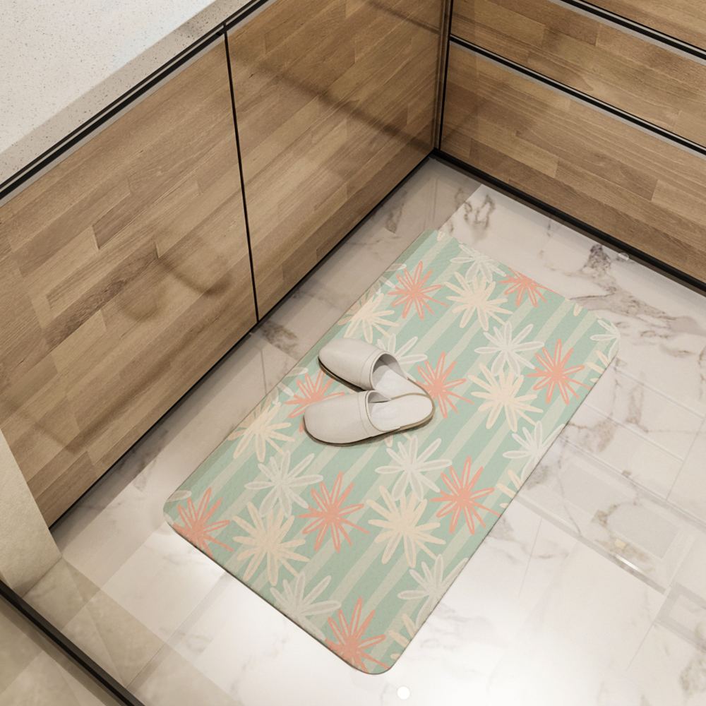 Kitchen Floor Mats – Autumn Leaves Botanical Print