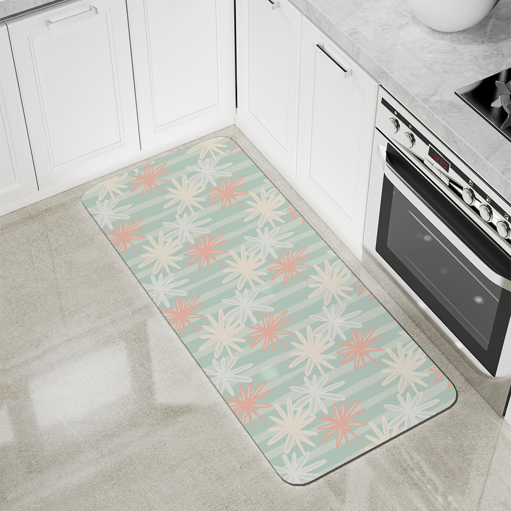 Kitchen Floor Mats – Autumn Leaves Botanical Print