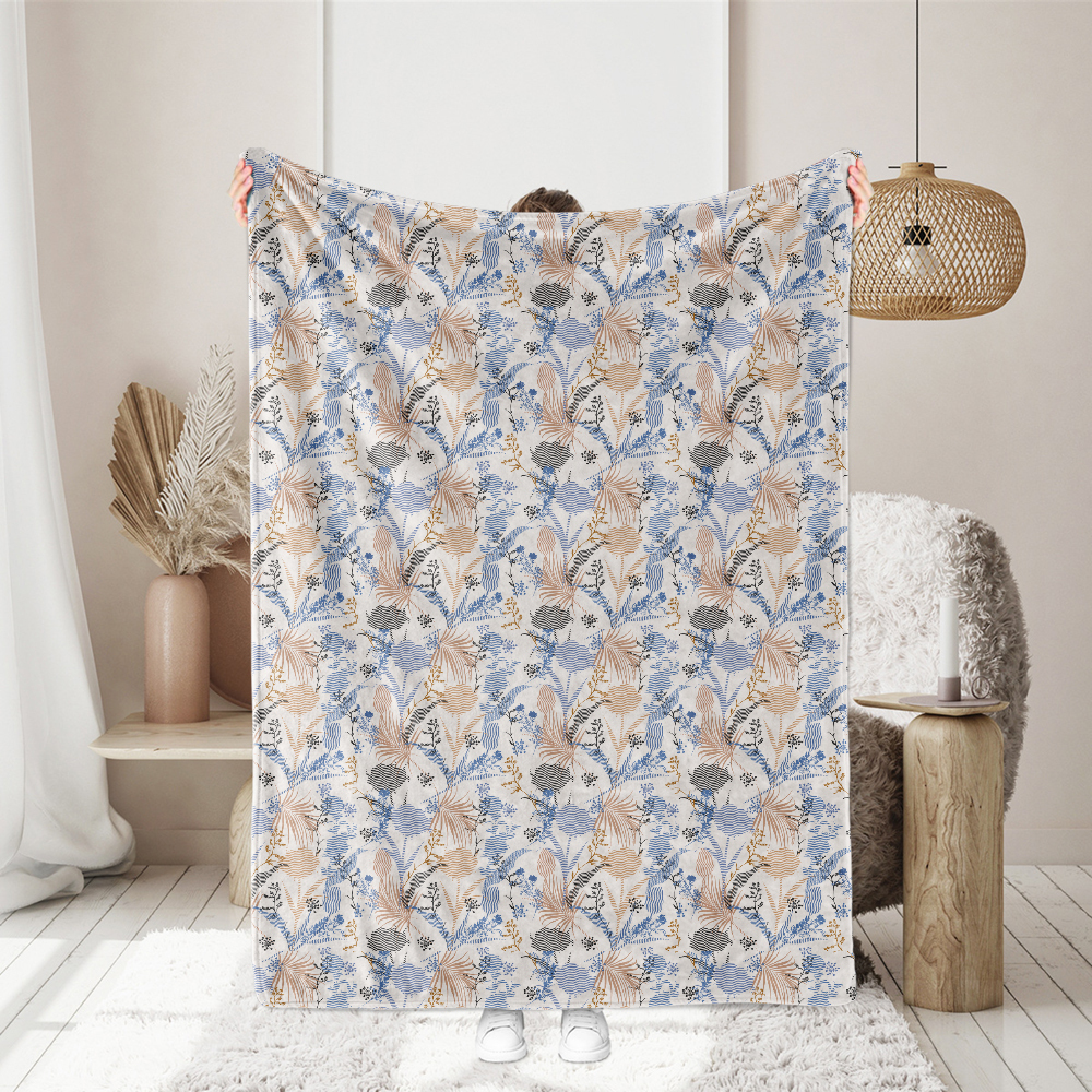 Beautiful Vintage Botanic Silhouette Floral Seamless Pattern – Custom Print Fabrics