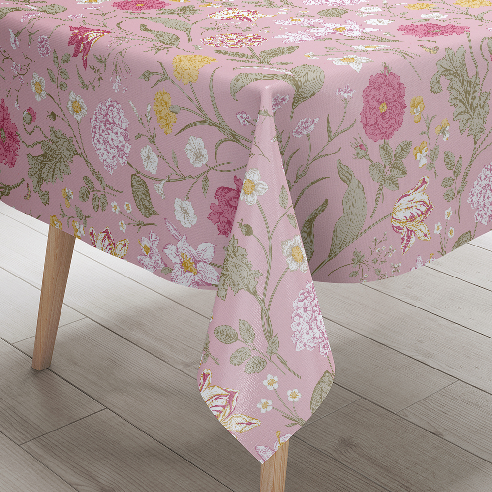 Tablecloth – Whimsical Afternoon Tea Floral Design Shabby Chic Party Decor