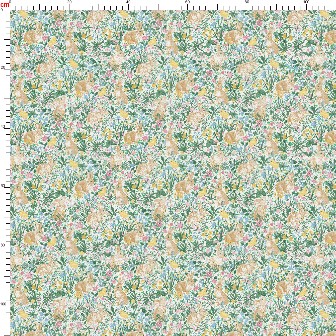 Vintage Farm Animals and Meadow Flower Pattern – Custom Print Fabrics