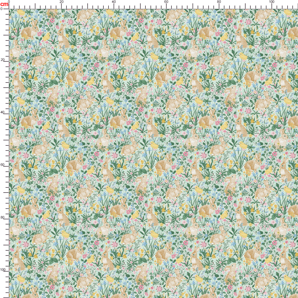 Vintage Farm Animals and Meadow Flower Pattern – Custom Print Fabrics