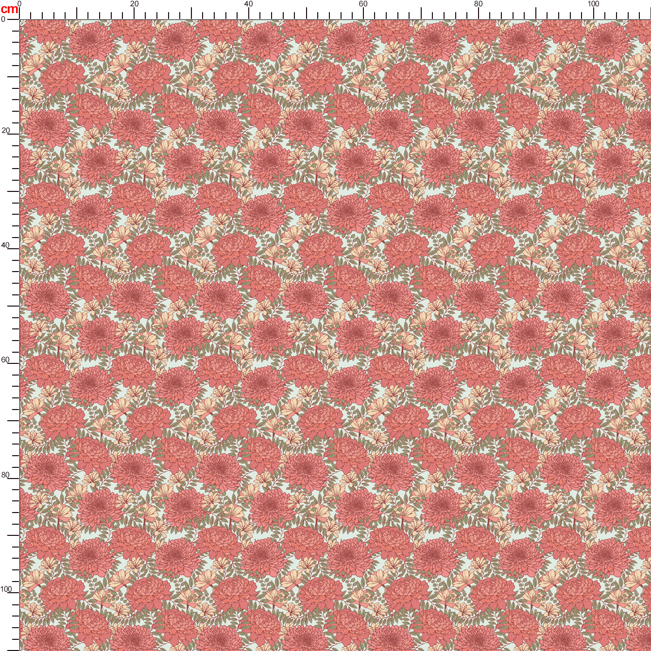 Pastel Wildflower and Herb Meadow Pattern – Custom Print Fabrics