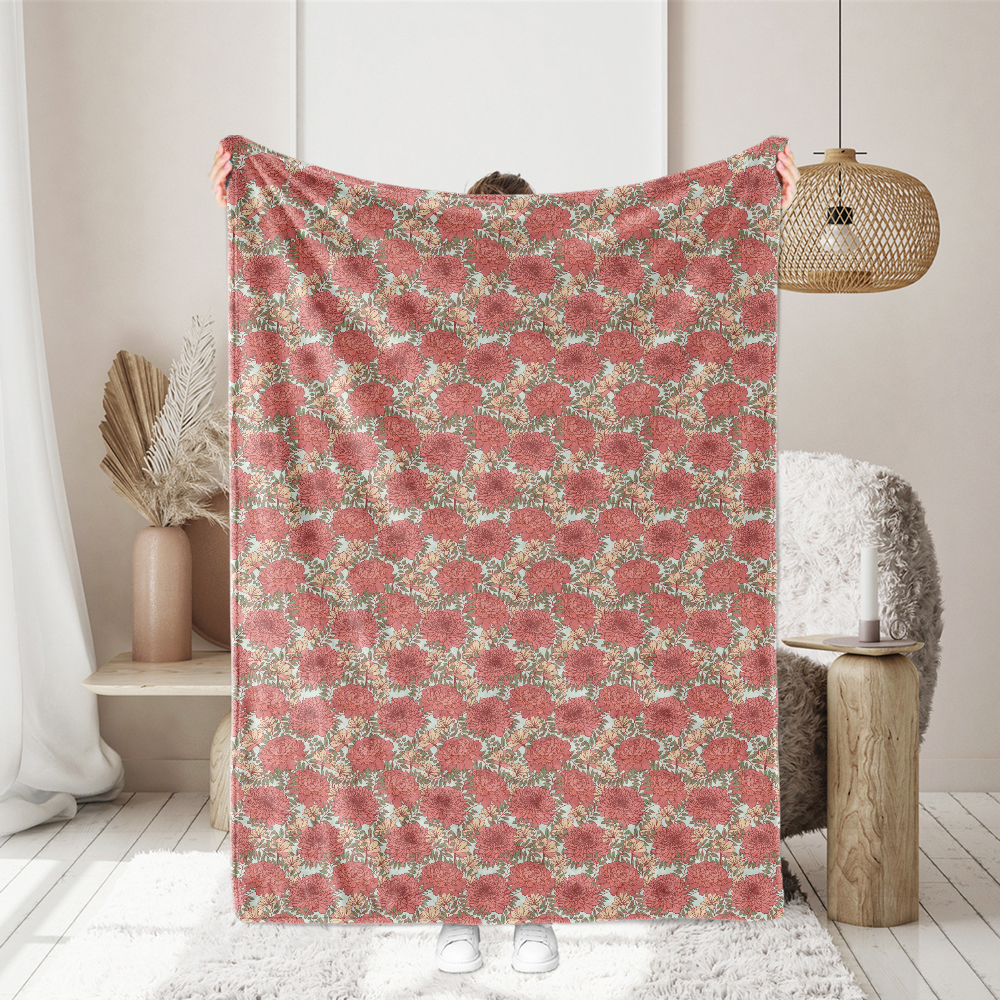 Pastel Wildflower and Herb Meadow Pattern – Custom Print Fabrics