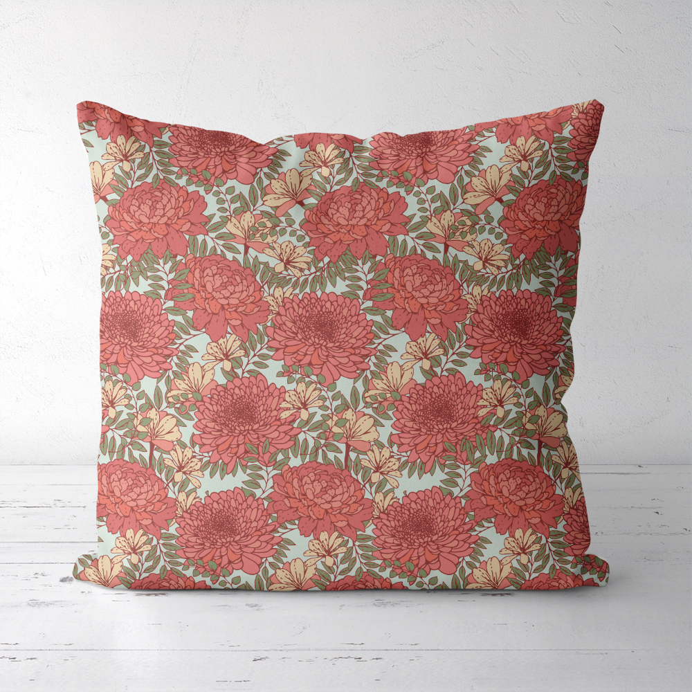 Throw Pillow – Spring Wildflower Meadow Garden Design