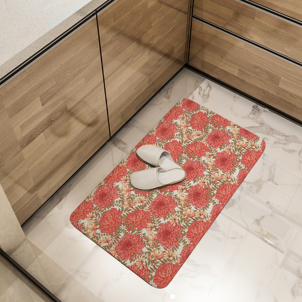 Kitchen Floor Mats – Spring Wildflower Meadow Garden Design