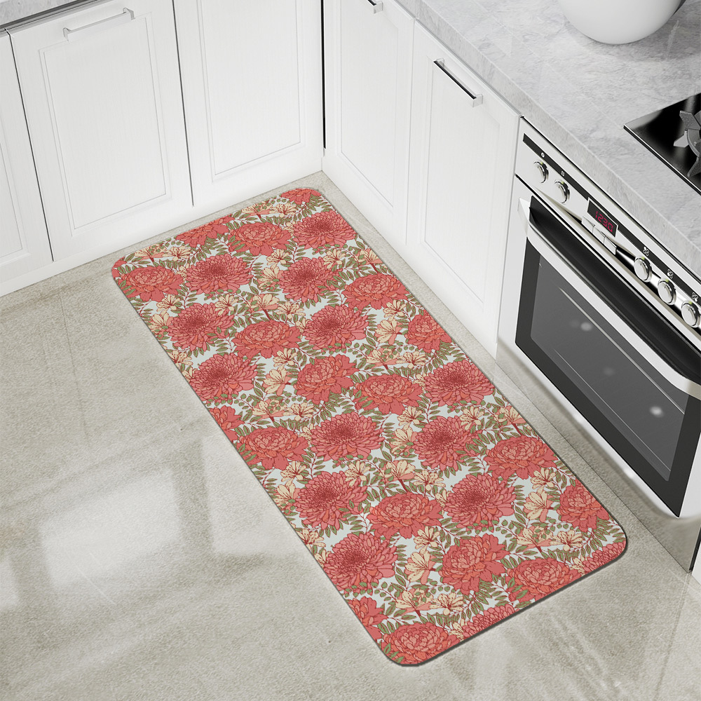 Kitchen Floor Mats – Spring Wildflower Meadow Garden Design
