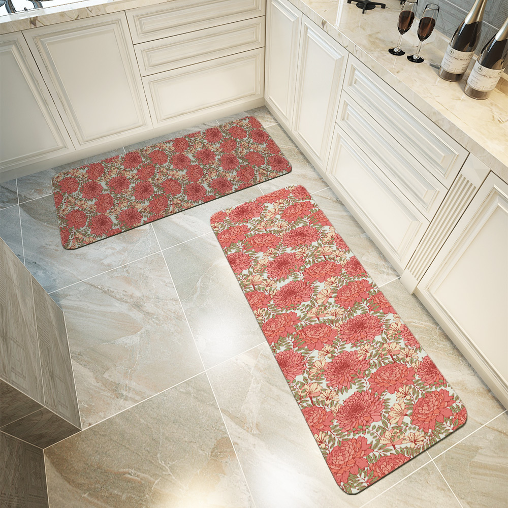 Kitchen Floor Mats – Spring Wildflower Meadow Garden Design
