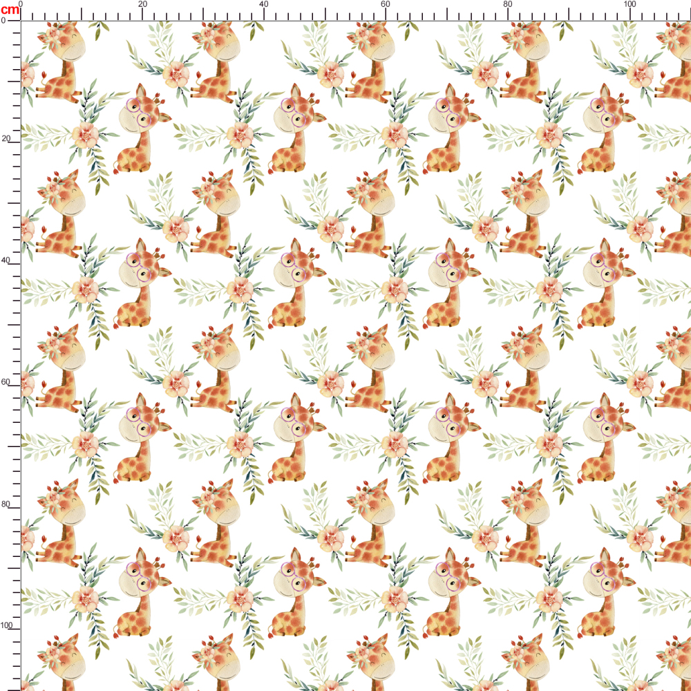 Hand-Painted Watercolor Giraffe Pattern – Custom Print Fabrics