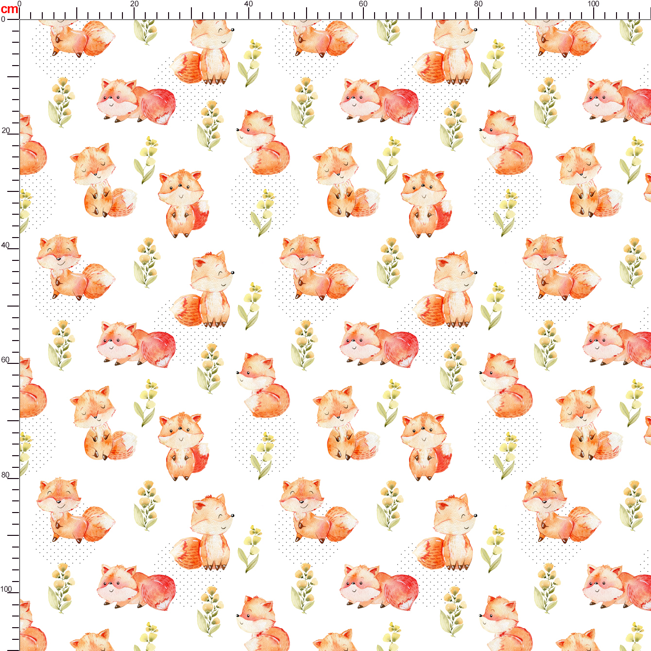 Watercolor Fox and Autumn Leaf Pattern – Custom Print Fabrics