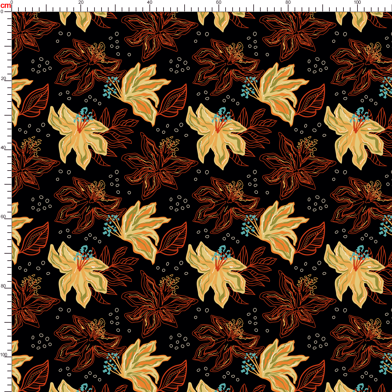Vintage Tropical Palm Leaf Pattern – Custom Print Fabrics