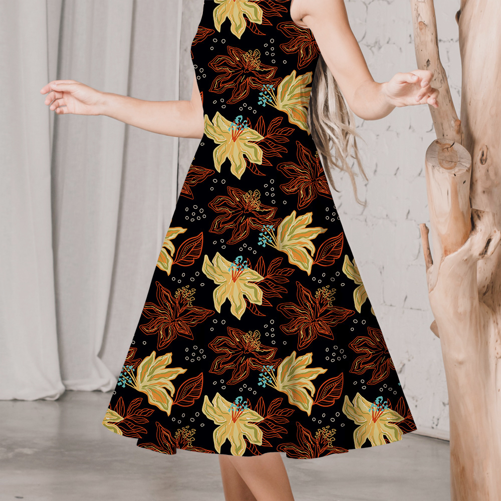 Vintage Tropical Palm Leaf Pattern – Custom Print Fabrics