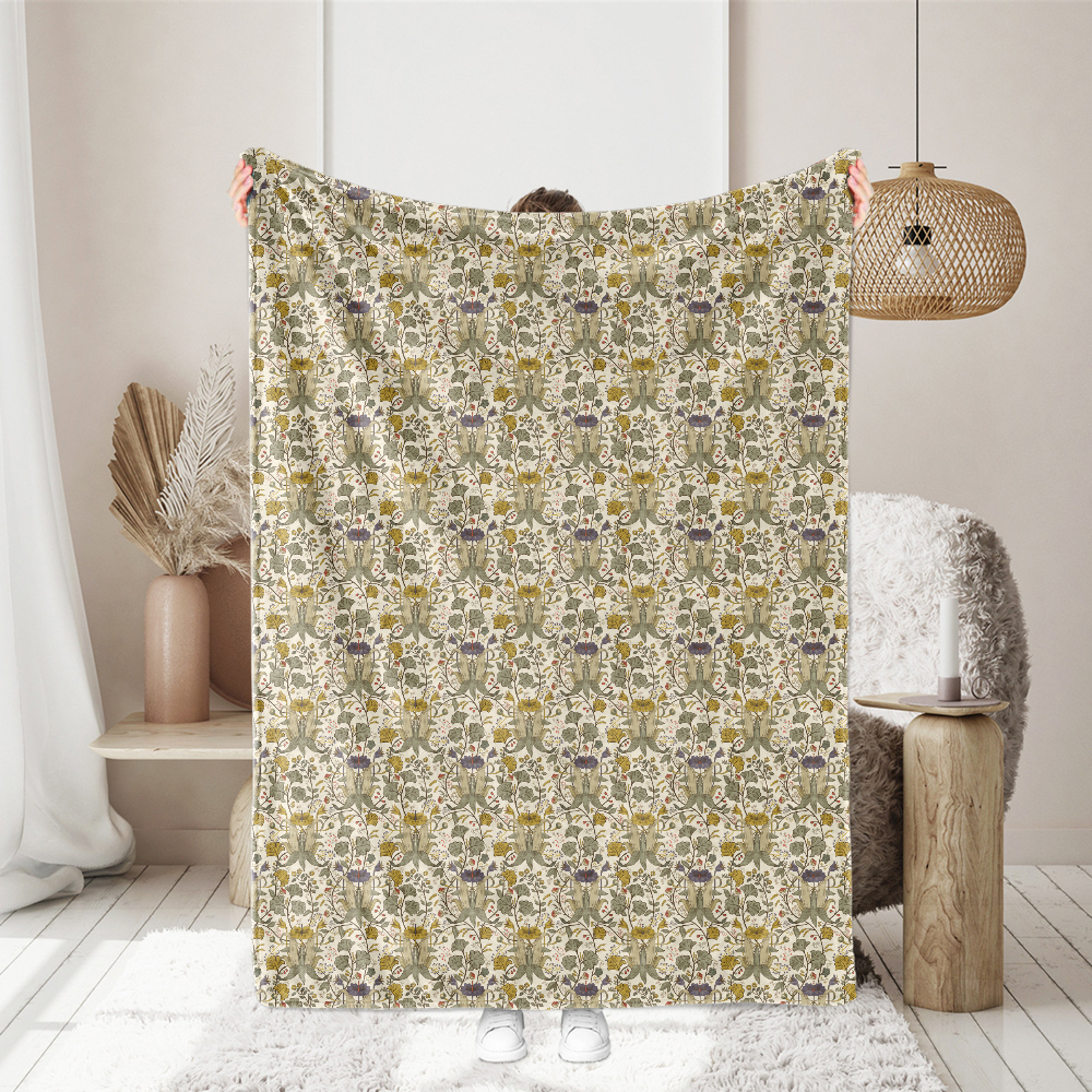 Retro Vertical Floral Damask Pattern – Custom Print Fabrics