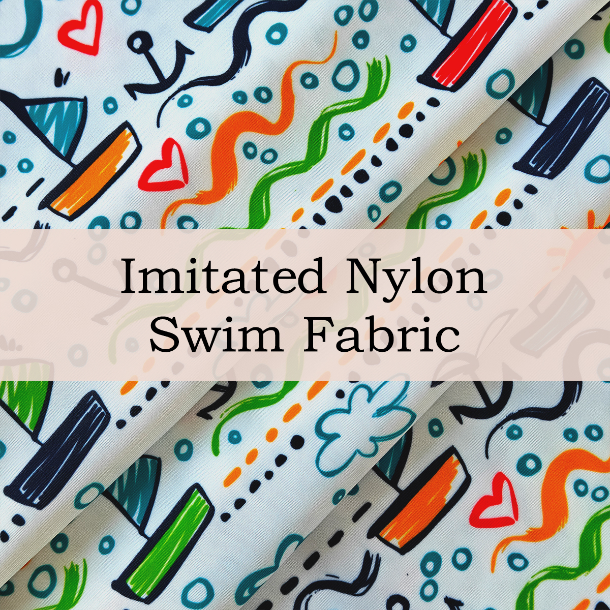 Custom Printed Imitated Nylon Swim Fabric – Stretchy, Supportive & Durable for Activewear & Swimwear Designs