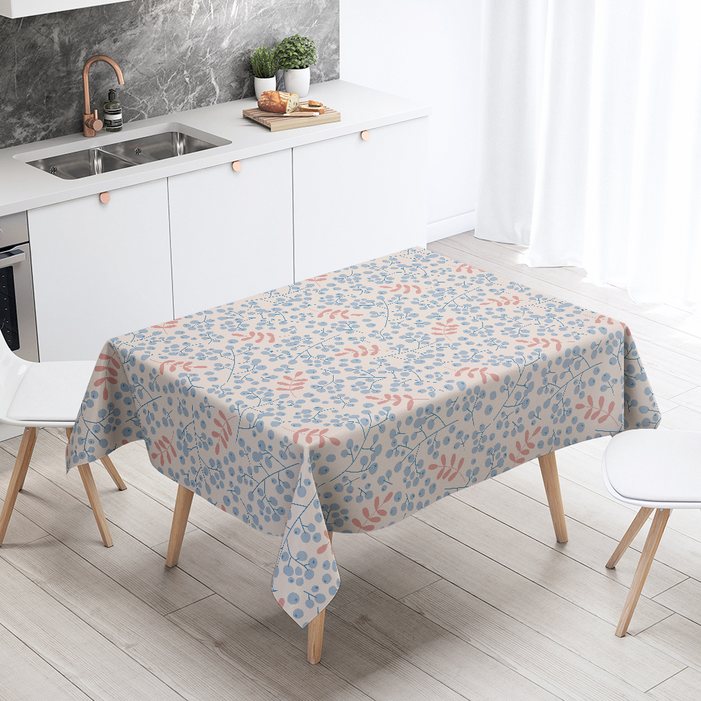 Tablecloth – Festive Winter Berry Illustration for Elegant Holiday Table Setting