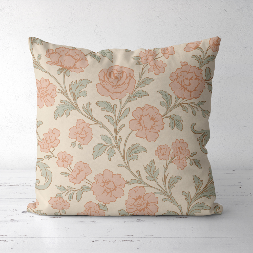 Throw Pillow – French Vintage Toile de Jouy Pattern