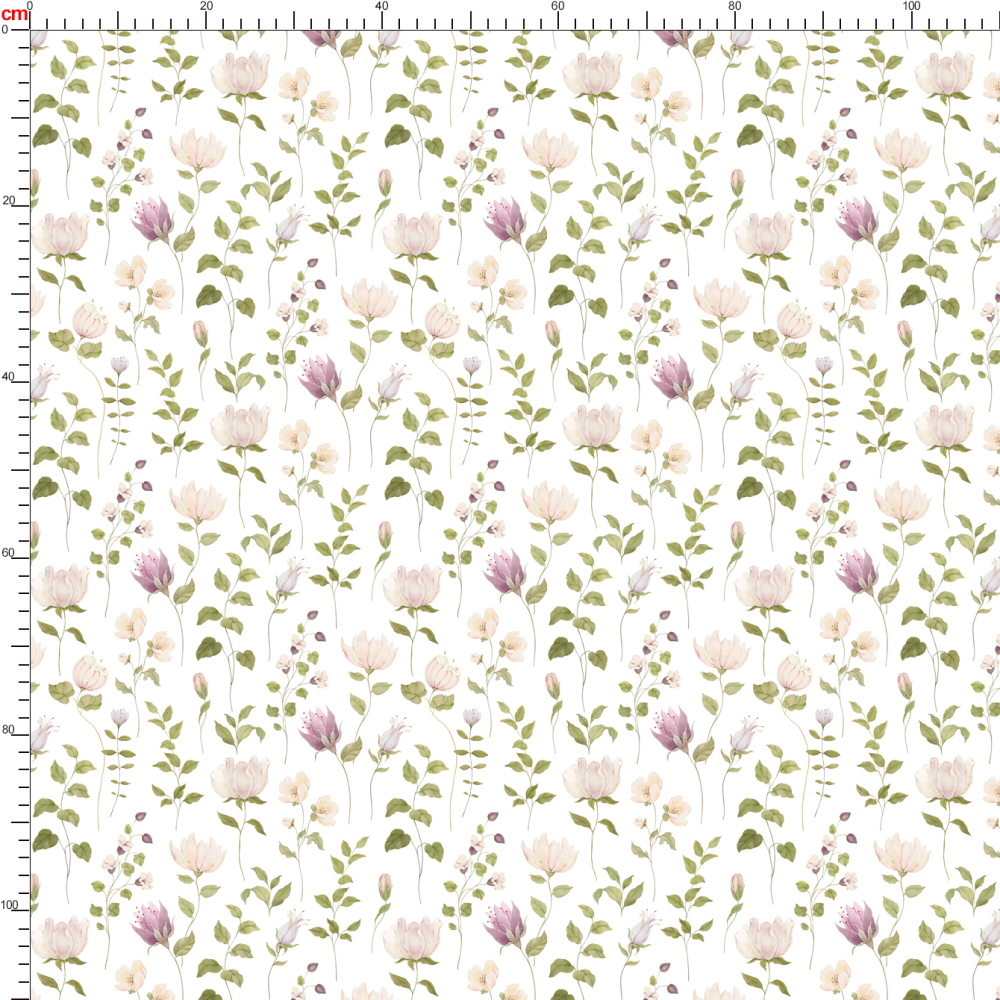 Hand-Painted Watercolor Floral & Foliage – Custom Botanical Fabrics