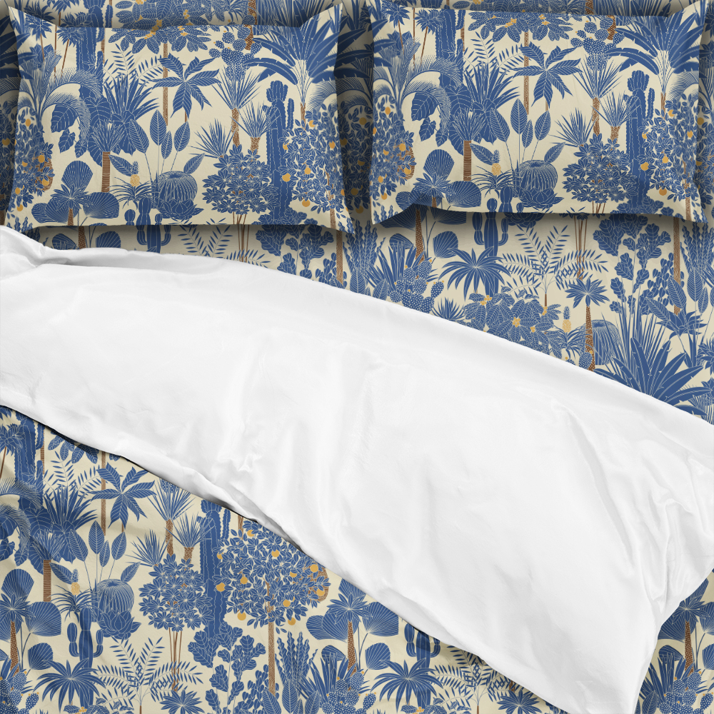 Bedding Set – Retro Oasis Tropical Trees and Palms