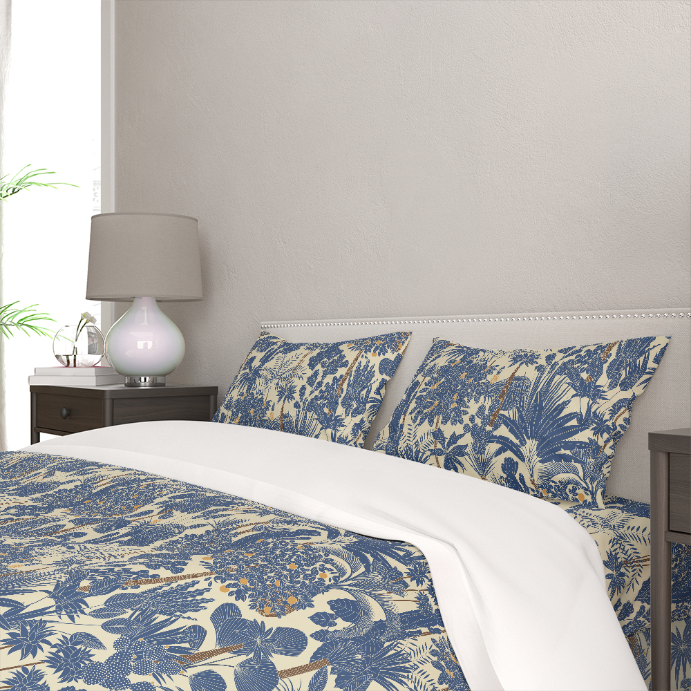 Bedding Set – Retro Oasis Tropical Trees and Palms