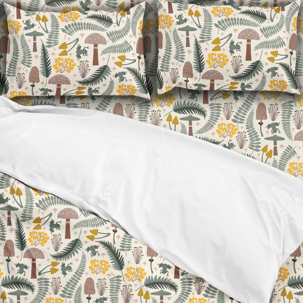 Bedding Set – Forest Frog & Mushroom Woodland