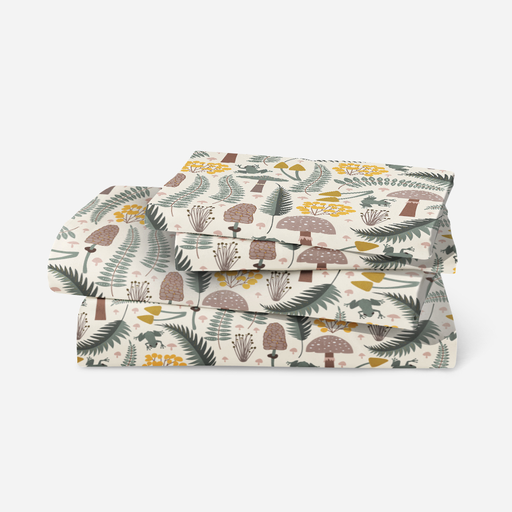 Bedding Set – Forest Frog & Mushroom Woodland