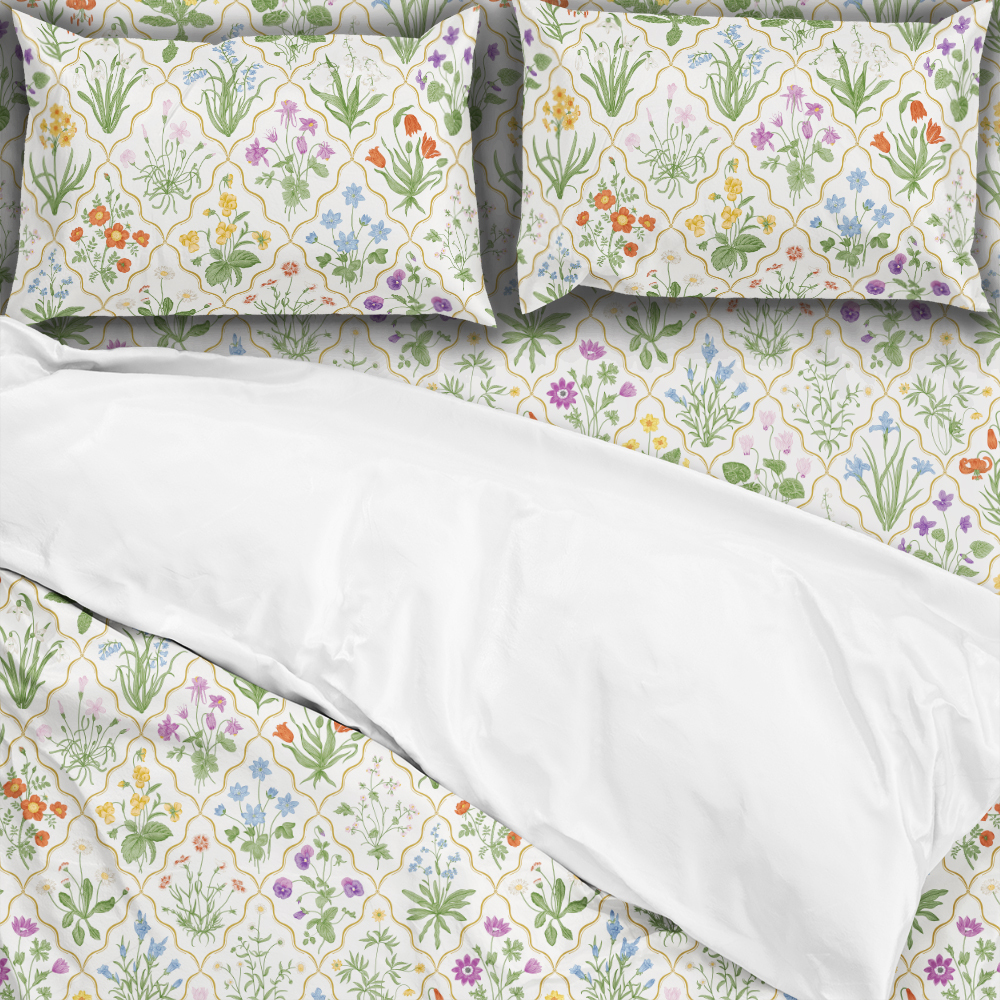 Bedding Set – Millefleurs Colorful Floral Pattern