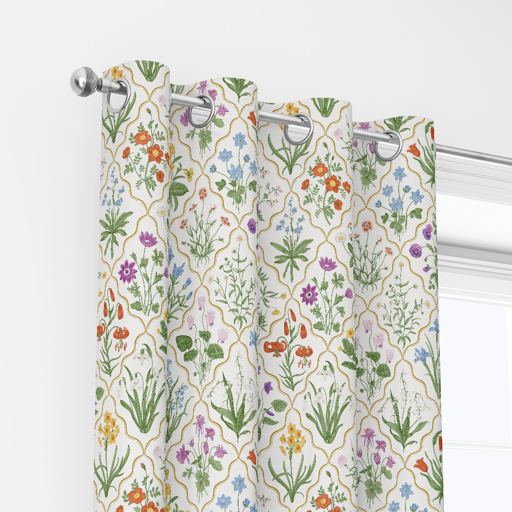 Curtain – Millefleurs Colorful Floral Pattern