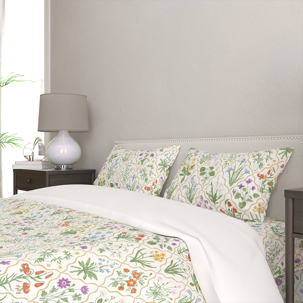Bedding Set – Millefleurs Colorful Floral Pattern