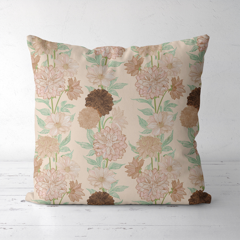 Throw Pillow – Elegant Abstract Floral Botanical Print