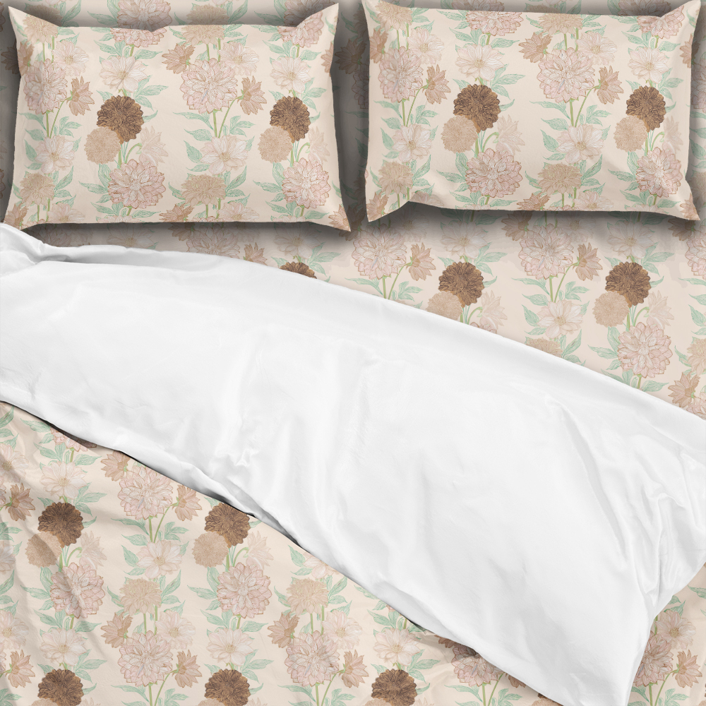 Bedding Set – Elegant Abstract Floral Botanical Print