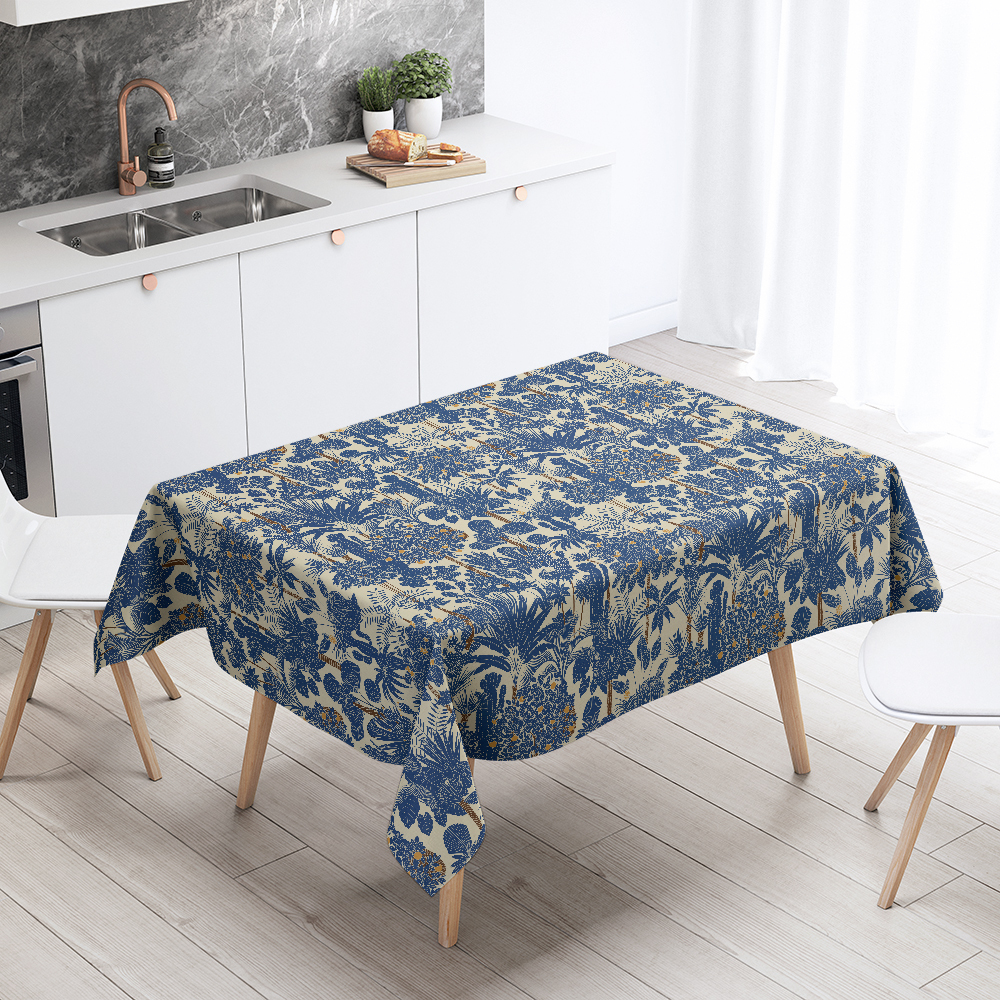 Tablecloth – Retro Oasis Tropical Trees and Palms