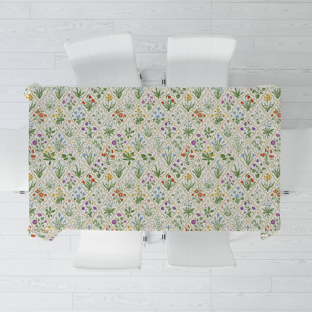 Tablecloth – Millefleurs Colorful Floral Pattern