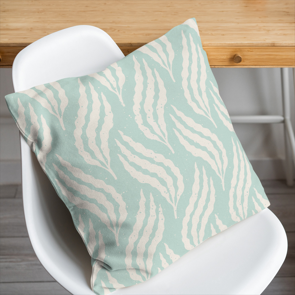 Throw Pillow – Colorful Autumn Forest Harvest Mushrooms, Berries & Acorns