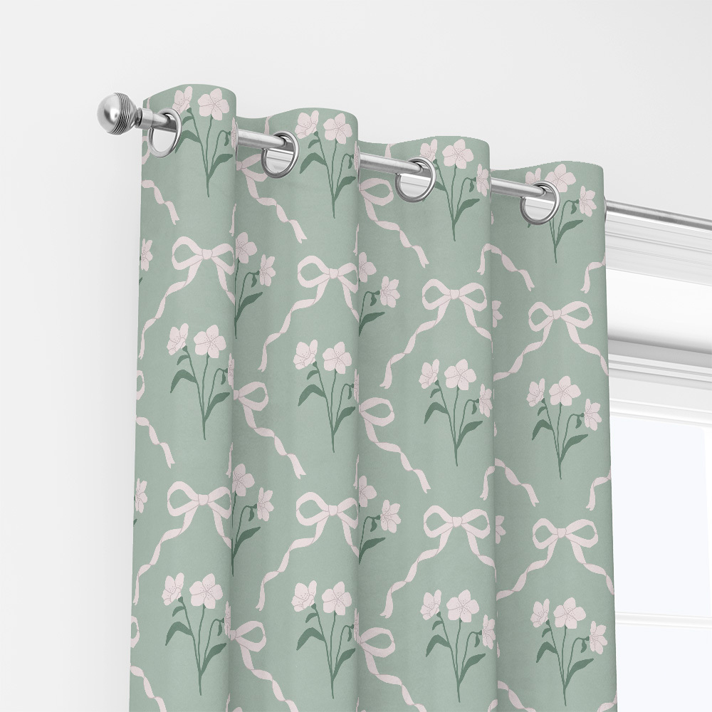 Curtain – Cottage Garden Bow & Floral Pattern