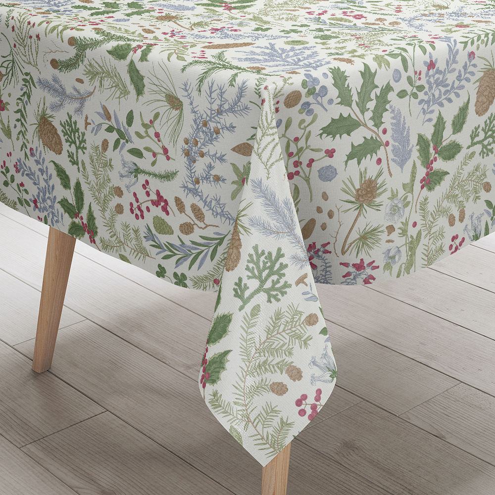 Tablecloth – Vintage Christmas Botanical Print