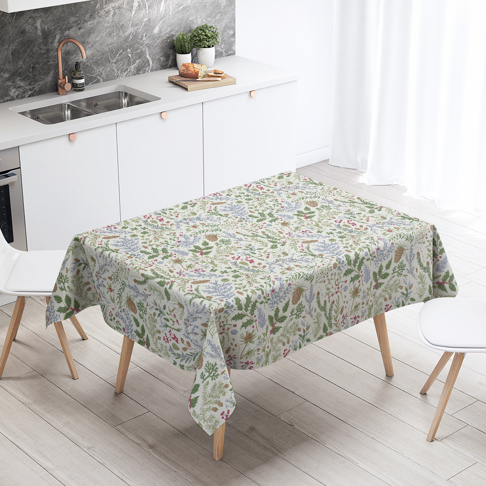 Tablecloth – Vintage Christmas Botanical Print